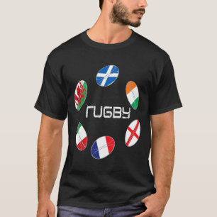 6 nationers rugby-tröja t shirt
