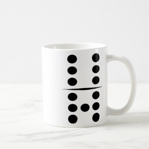 6 och 7 Domino-bricka Rolig grupp 67 Dominobrickor Kaffemugg