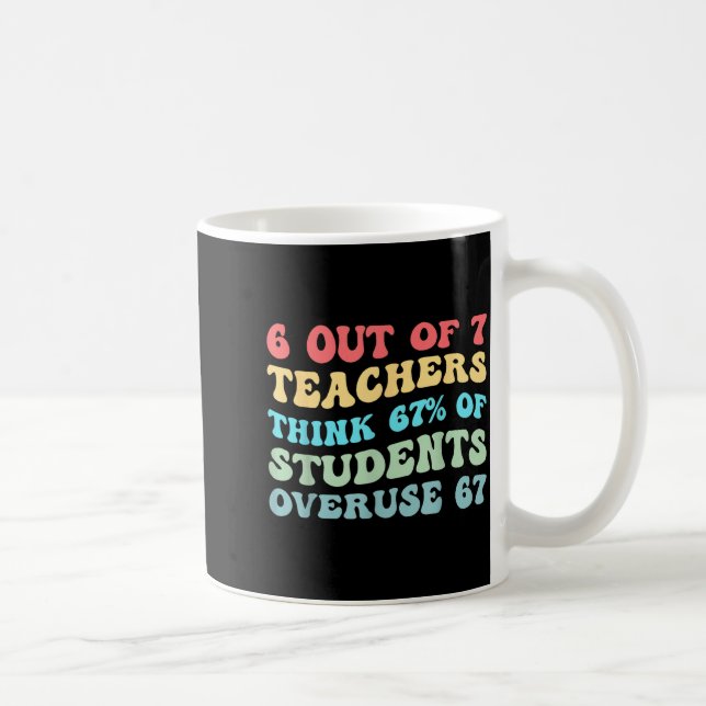 6 Out Of 7 Teachers Think 67% Of Students Overuse  Kaffemugg (Höger)