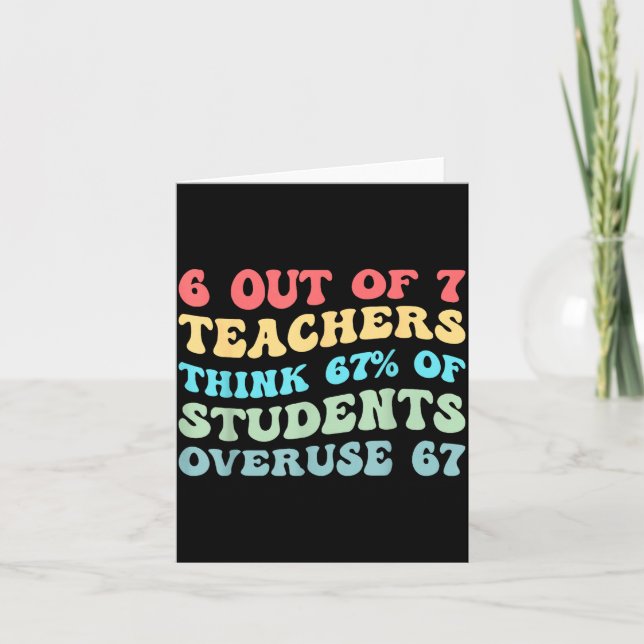 6 Out Of 7 Teachers Think 67% Of Students Overuse  Kort (Framsida)