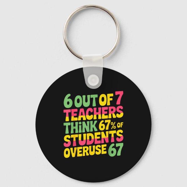 6 Out Of 7 Teachers Think 67% Of Students Overuse  Nyckelring (Framsida)