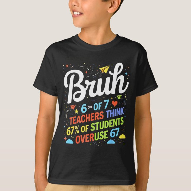 6 Out Of 7 Teachers Think 67% Of Students Overuse  T Shirt (Framsida)