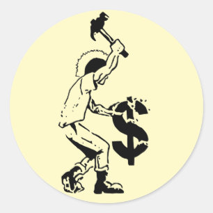 6-pack Anarcho-punk Stickers Runt Klistermärke