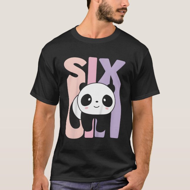 6 Panda 6e B-dagen T Shirt (Framsida)