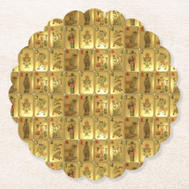 6 pappra underlägg - Mång--belade med tegel