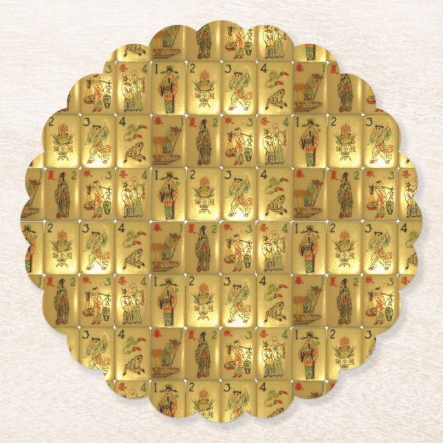 6 pappra underlägg - Mång--belade med tegel Papper (Framsida)