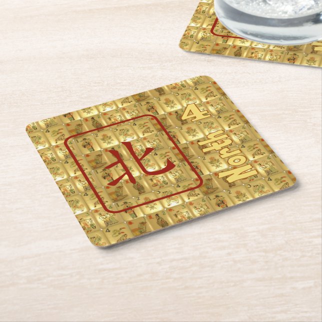 6 pappra underlägg - nordan papper kvadrat (Vinklad)