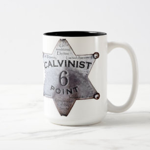 6 peka calvinisten Två-Tonad mugg