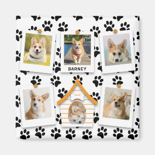 6 Photo Collage Add Namn Hund House Tass avtryck Magnet
