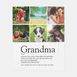 6 Photo Collage Best Grandma, Granny Definition Fleecefilt