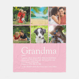 6 Photo Collage Best Grandma, Granny Definition Fleecefilt