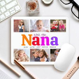 6 Photo Collage Kärlek You Nana Multifärgad Rainbo Musmatta