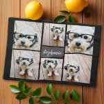 6 Photo Collage Namn-minimalist - kan redigera fär Kökshandduk<br><div class="desc">Använda dina fyrkantiga Instagram-foton för bästa resultat! OM DU VILL ÄNDRA BAKGRUND - klicka på det anpassade eller avancerade designområdet och välj ett färg i färg-väljaren. Ett konstnärligt sätt att visning ditt bästa bilder för fotodelning.</div>