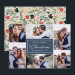 6 Photo Collage Newlyweds Merry Marry Blue Julkort<br><div class="desc">Visa dina foton från bröllop för ett helgdag-kort som står ut från folkmassan! Andra färg-alternativ finns i vår butik!</div>