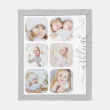 6 Photo Collage Script Namn Anpassningsbar Färg