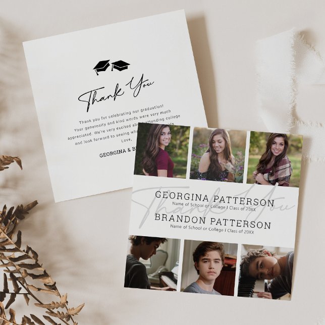 6 Photo Joint Studenten Tack Kort (Skapare uppladdad)