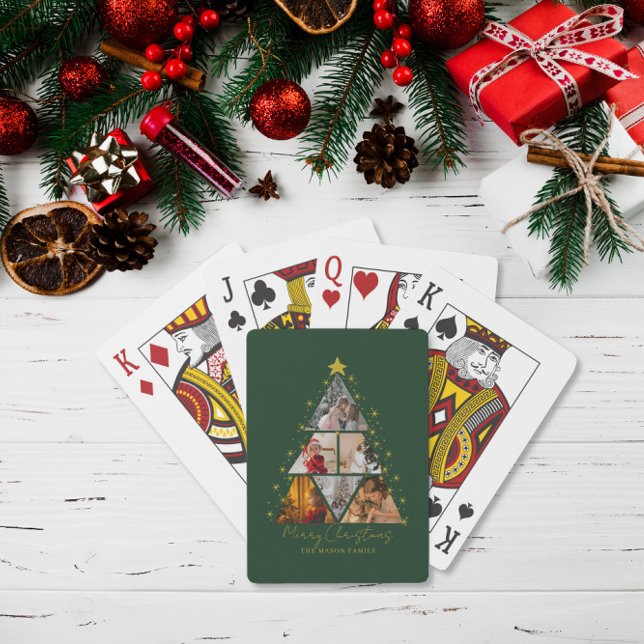 6 Photo Tree Shape Christmas memory game Casinokort (Skapare uppladdad)
