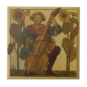 #6 Repro Copeland Medieval Minstrels Music Tema Kakelplatta