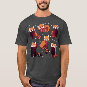 6 Röda pandaklistorna packar söt illustration 1 T Shirt