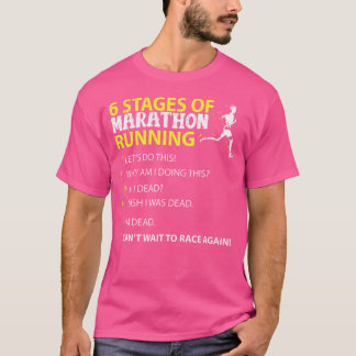 6 roliga steg för maratonlöpning t shirt