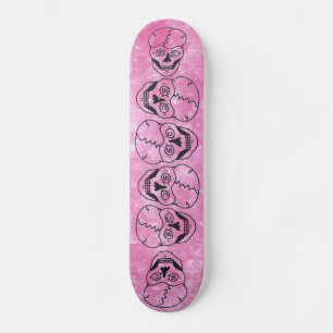6 ROSA DÖSKALLE SKATEBOARD BRÄDA 21,5 CM