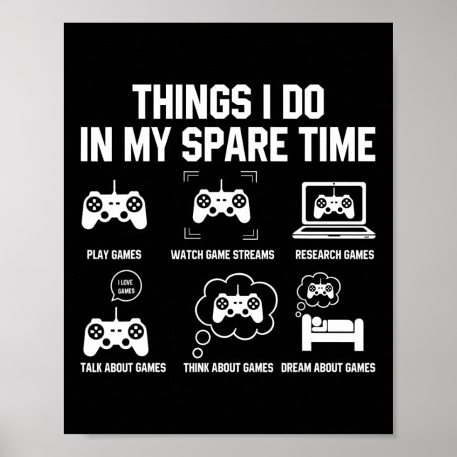 6 Sak i min lediga tid för Gi-spelare Poster (Framsidan)