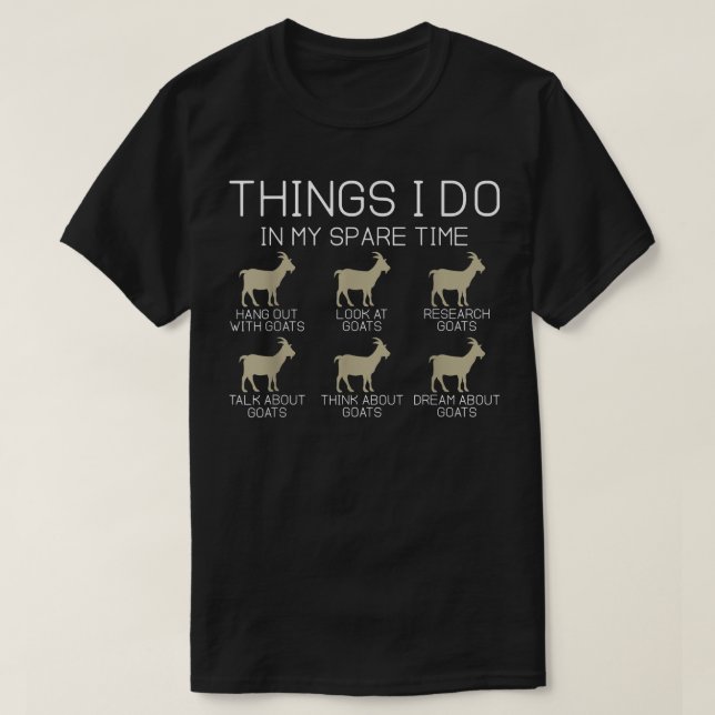 6 Sak i min lediga tid, getgåvor för gir T Shirt (Design framsida)