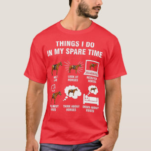 6 Sak jag gör i min lediga tid - häftplåster T Shirt