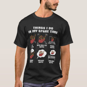 6 Sak jag gör i min uppringningstid Bagpipes Play T Shirt