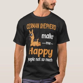 6 Schäferhund gör mig glad människor inte så mycke T Shirt
