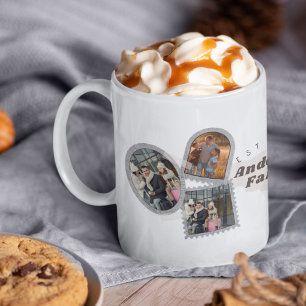 6 Sex foto Modern Elegant Collage Family Kärlek Kaffemugg