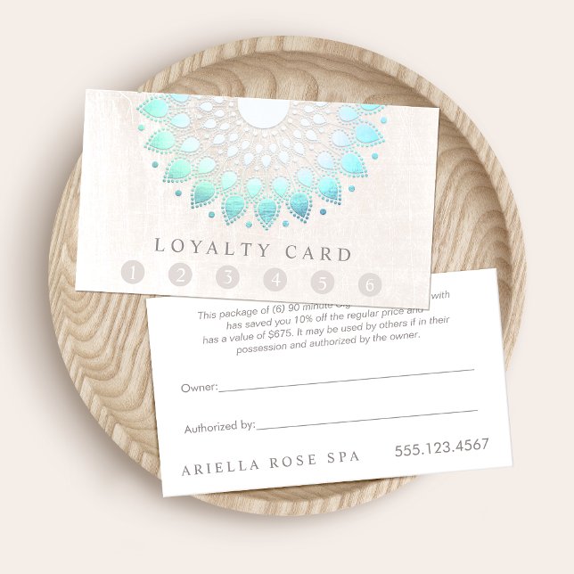 6 Slå Customer Loyalty-massage Spa Lotus Lojalitetskort (Skapare uppladdad)