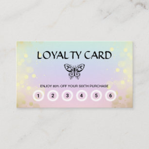 *~* 6 Slå pastellkrita för fjärilsmott Magic Ra Lojalitetskort