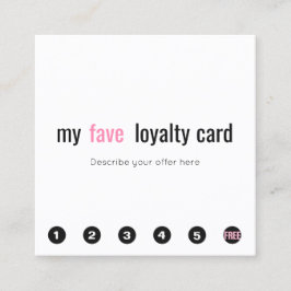 6 Slå Rosa Beauty Salon Customer Loyalty Card Lojalitetskort