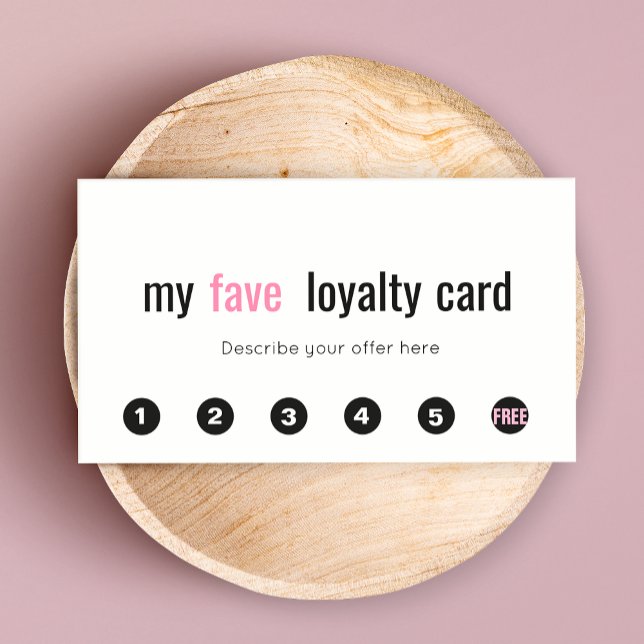 6 Slå Rosa Beauty Salon Customer Loyalty Card Lojalitetskort (Skapare uppladdad)