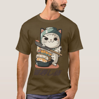 6 Söta sushi-kock neko sushi-mästare T Shirt