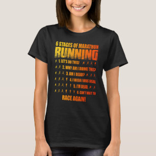 6 stadier av Marathon som körs T Shirt
