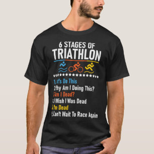 6 stadier av triathlon Idrottsman som kör simning T Shirt