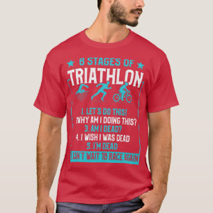 6 stadier av Triathlon T Shirt