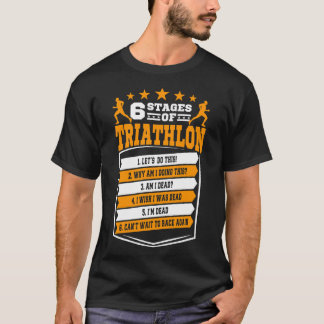 6 stadier av triatlongåva t shirt