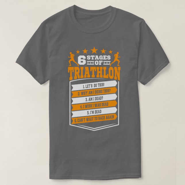 6 stadier av triatlongåva t shirt (Design framsida)