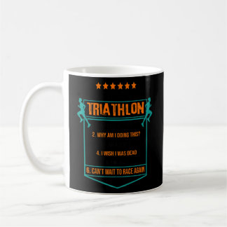 6 stadier i triathlon Springer Swimmer Cycle Triat Kaffemugg