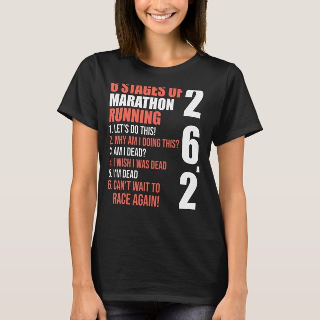 6 Steg av Marathon Running för Springer 1 T Shirt (Framsida)