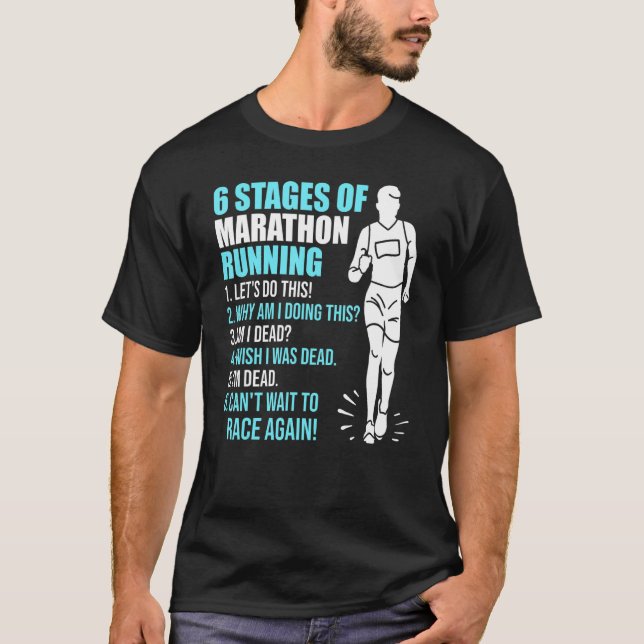 6 Steg av Marathon Running för Springer 6 T Shirt (Framsida)