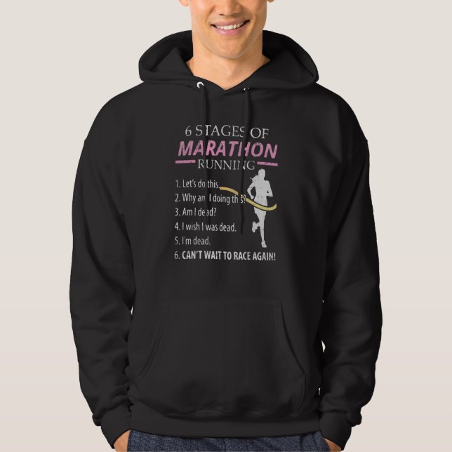 6 Steg av Marathon Running för Springer Hoodie (Framsida)