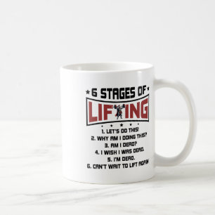 6 steg för att lyfta vikter Bodybuilding Gym Fitne Kaffemugg