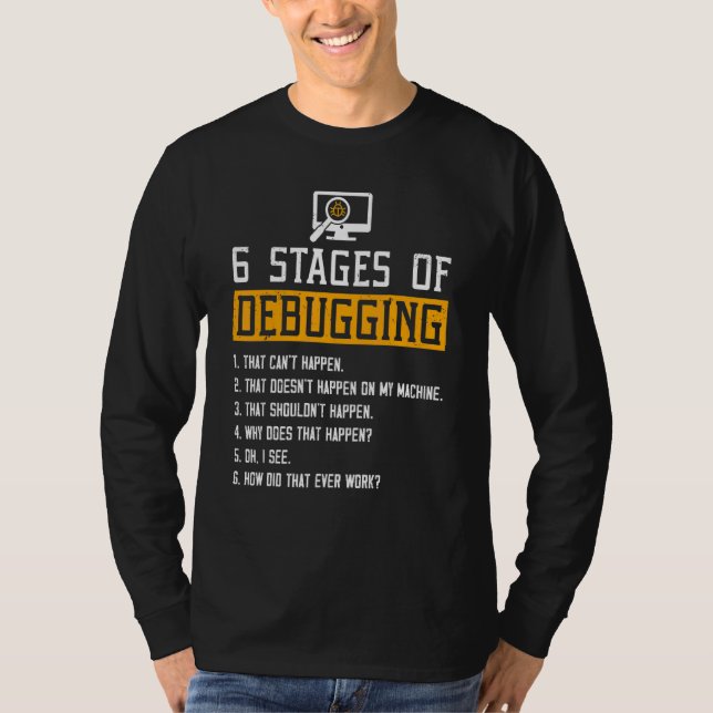 6 steg i felsökning av HTml-nätverk för Software-s T Shirt (Framsida)