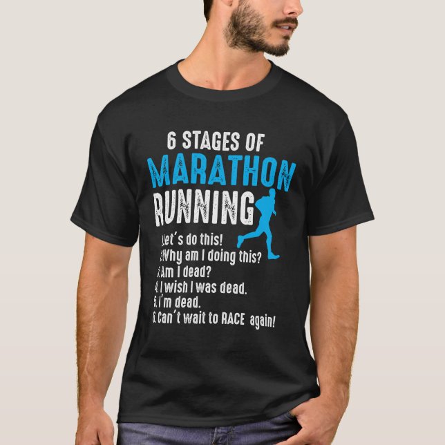6 Steg i Marathon Running Springer Triathlon Sprin T Shirt (Framsida)