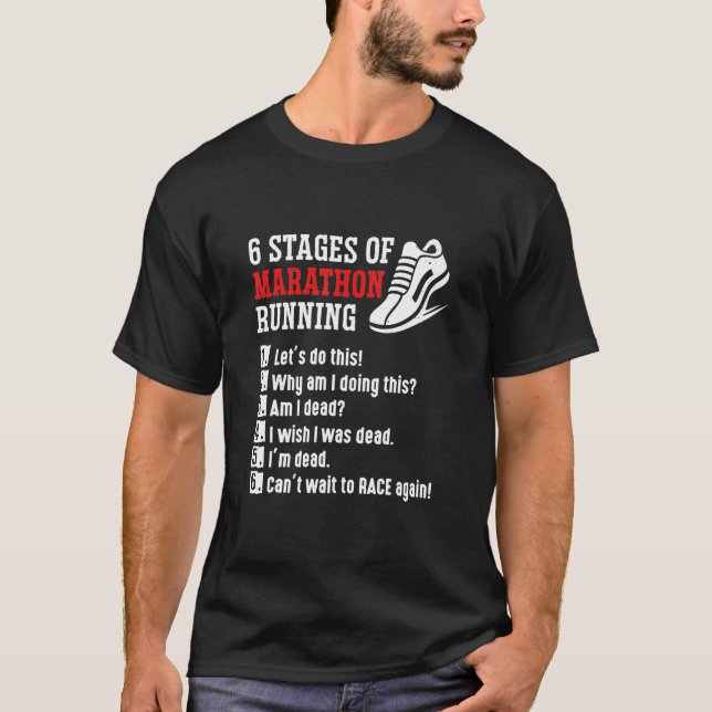 6 Steg i Marathon-Springerna T Shirt (Framsida)