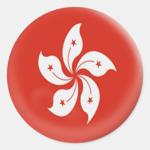 6 stora klistermärken Hongkong flagga
